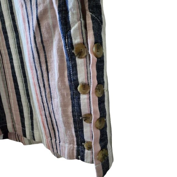 NWT A.N.A. Multi Striped Linen-Blend Wide-Leg Crop Casual Pants Women's Size 5X - Picture 6 of 9